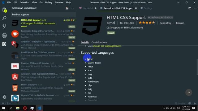 How to install Bootstrap in Visual Studio Code
