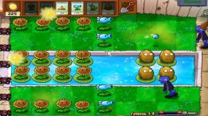 Plants vs Zombies - прохождение в бассейне 3-8 (восьмой уровень)