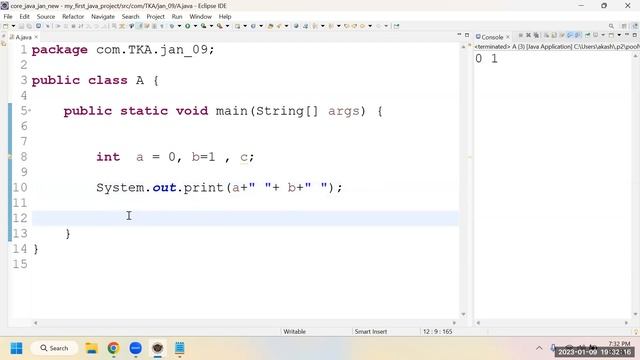 Fibonacci series #experingwithpradip #java #program #logical