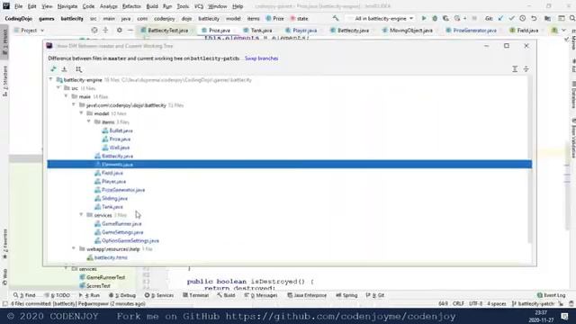 [Codenjoy][Letscode][Battlecity] Codereview & Refactoring новых фич: лед, вода, лес, призы и java 1