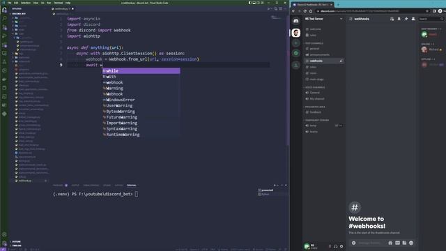 Connect any python programm with #discord using #webhooks