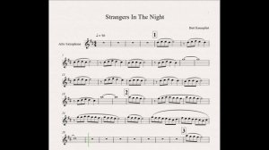 Bert Kaempfert - Strangers In The Night (ноты для альт-саксофона)