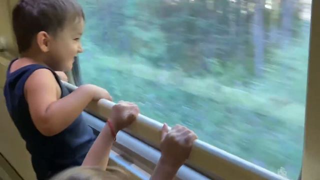 Наша первая поездка на поезде с моими погодками