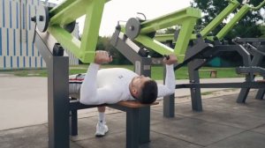 Уличный тренажер жим лежа с переменной нагрузкой. ZAVODSPORTA