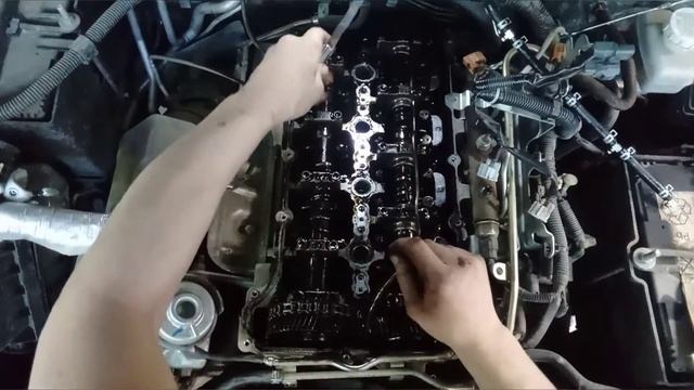 ПОДРОБНАЯ регулировка клапанов Mitsubishi Pajero sport QX #автосервис #авторемонт #ключна17