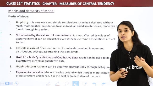 Merits and demerits of Mode - Measures of Central Tendency | Class 11 Economics - Statistics смотреть онлайн