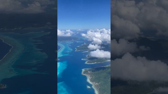 Flying into Bora Bora!