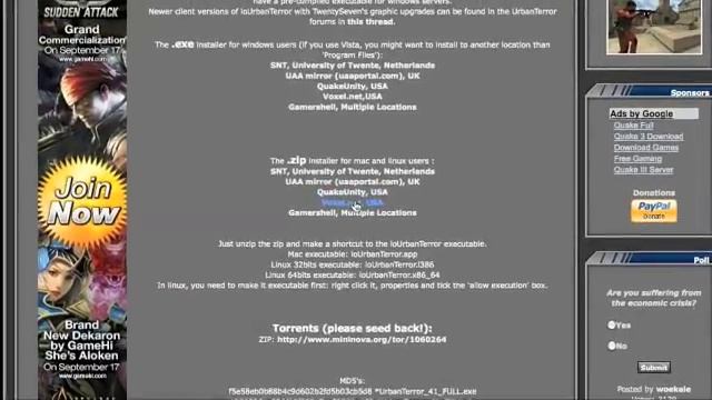 How to download Urban Terror: A free MMOFPS for Mac! смотреть онлайн
