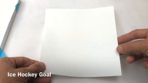 Origami Hockey Stick and Hockey Goal by PaperPh2