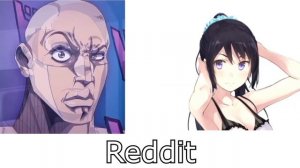 Anime VS Reddit "The rock reaction meme"
