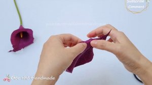 How To Make Calla Lily Paper Flower #2 / Paper Flower / Góc nhỏ Handmade