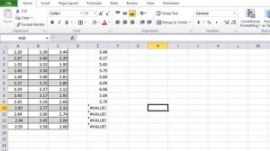 How to remove the #VALUE! Error in Excel