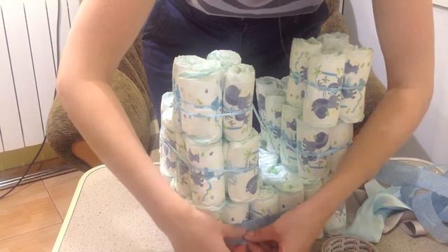 Как сделать ЗАМОК из ПАМПЕРСОВ / DIY How To Make A Diaper Castle / Pampers смотреть онлайн