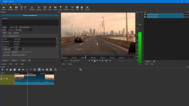 How to reverse video in ShotCut Free Editor | Play video backwards tutorial
