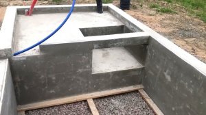 Комбинированный фундамент под баню с купелью