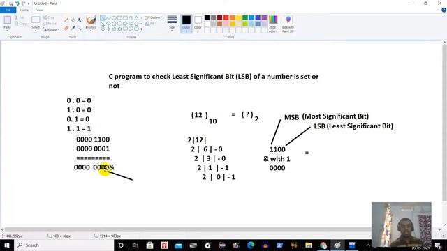 C program to check Least Significant Bit LSB of a number is set or not смотреть онлайн