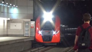 Электропоезд ЭС2Г-059 "Ласточка" на подземной станции "МЦК" Площадь Гагарина