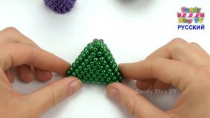 Играем с Магнитными Шариками и Делаем Фигурки | Создаем Формы с магнитами | Цвета на русском