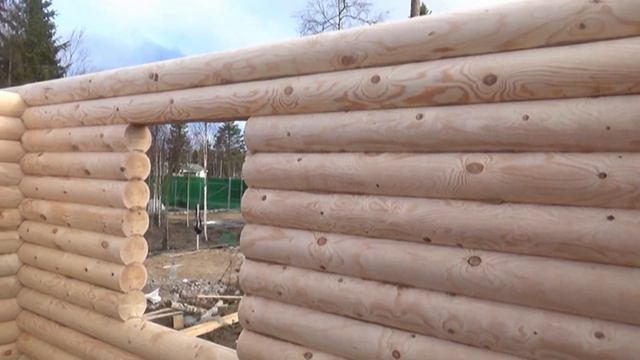 Сруб дома 6.0х8.0м. из оцилиндрованного бревна "Выра". Цена в СПб 172.058руб смотреть онлайн