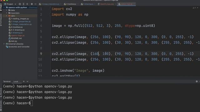 OpenCV with Python | Project #1-Create the OpenCV logo