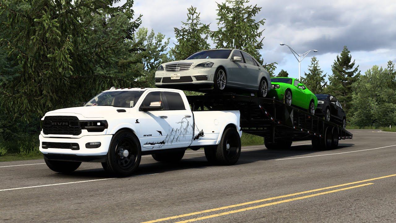 [ATS] RAM 3500 heavy pickup in Alaska AutoTrailer Delivery смотреть онлайн