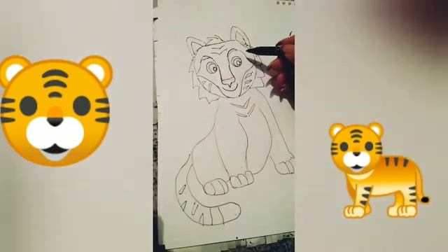 Как нарисовать тигра очень быстро смотреть онлайн