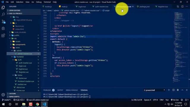 Rest Api bangla tutorial Vue js | Admin lte 3 Add in your Vue project Restfull Api Part-11