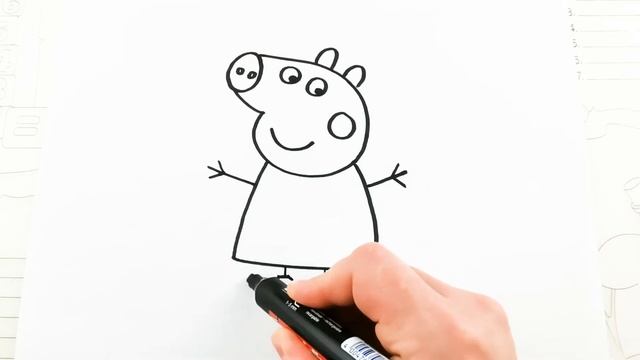 Рисуем Свинку Пеппу Малышата Рисуют #95 смотреть онлайн