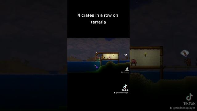4 crates in a row on Terraria Higher Quality Video Re-Upload