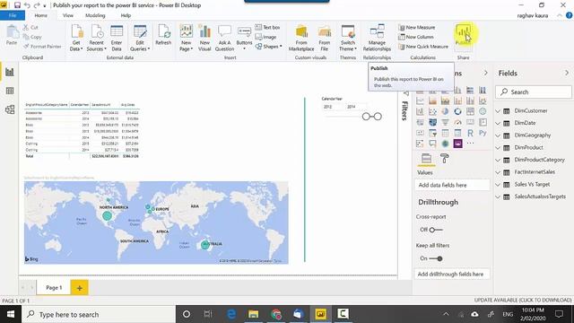 Publish your report to the power BI service смотреть онлайн