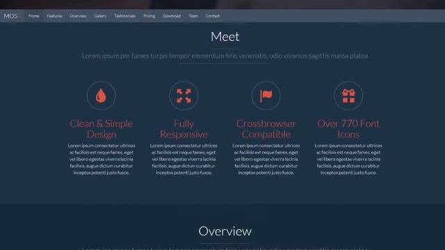 Mos7 - Responsive Bootstrap 3 App Landing Page Template смотреть онлайн