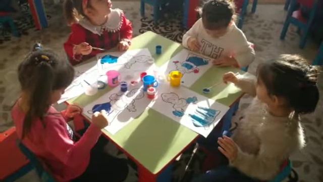 Рисование в средней группе Буратино "Снегурочка "