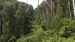Лето в Белокурихе. Город-курорт Белокуриха, канатная дорога. Гора Церковка.