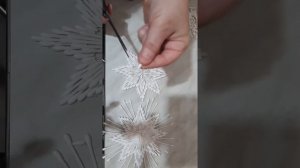 Новогодняя игрушка из Ватных палочек.Мастер Класс.