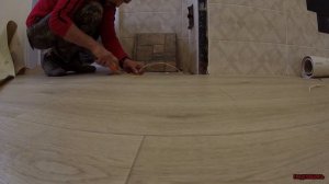 КАК УЛОЖИТЬ ЛЕНОЛЕУМ НА ПОЛ  как это делаю я