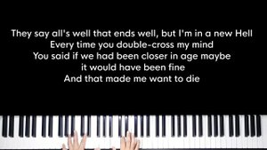 All too well - Taylor Swift (10 min Version HIGHER Key Karaoke) - Piano Instrumental Cover & Lyrics