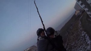 Алексей Неделько и Даша прыгают тандемом