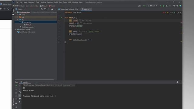 Android Basics 010 - Part 2 More on Kotlin Variables