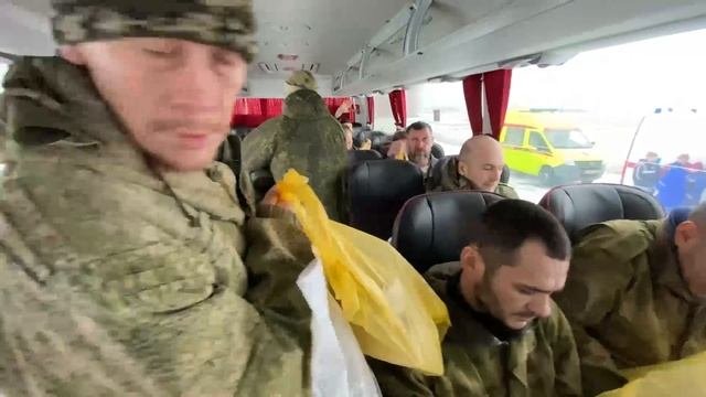 Видео с нашими освобождёнными бойцами. 04.02.2023г.