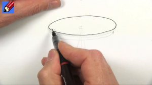 How to Draw a Round Dining Table Real Easy - Easy Step by Step - Spoken Instructions