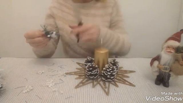 НОВОГОДНИЙ ДЕКОР❄ПОДСВЕЧНИК своими руками