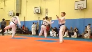 Экзамен по тхэквондо на 3гып(синий пояс с красной полосой)