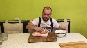 Соленое сало в вакуумном пакете.Сухой посол.Простой рецепт/How to cook homemade bacon in vacuum ba