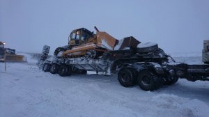 Зимник на буровую Янгарейская 14.01.2017. 122 км от г.Воркута