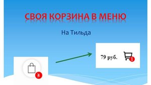 Создание своей корзины в меню на Тильда