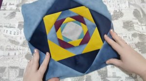 Сидушка из лоскутков мебельной ткани #печворк