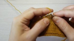 Убавление петель с наклоном вправо, и с наклоном влево.