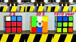 HYDRAULIC PRESS vs RUBIK'S CUBE, VINTAGE AND MODERN