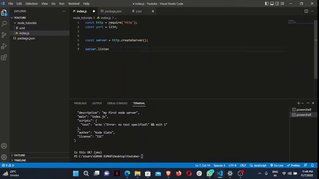 How to Create our own SERVER using Node JS from Scratch  | Http module | MERN stack || Hindi Lectur