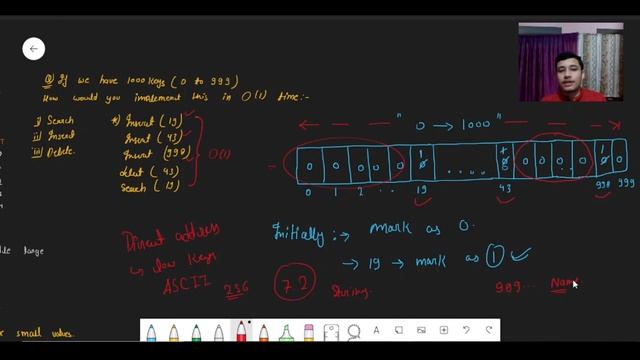 Hash table , Direct address table and hash function | Hashing | Data Structure (LECTURE-18)